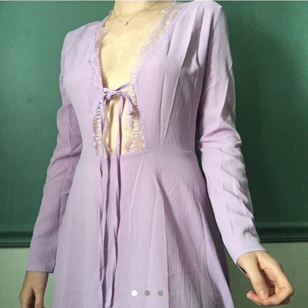 Lilac Low Cut Dress